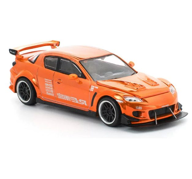 POP Race 1:64 MAZDA RX-8 RE-AMEMIYA CHROME ORANGE