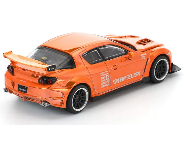 POP Race 1:64 MAZDA RX-8 RE-AMEMIYA CHROME ORANGE