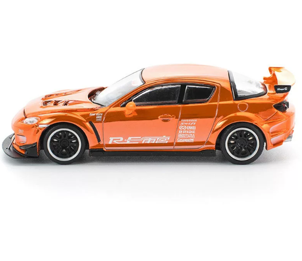 POP Race 1:64 MAZDA RX-8 RE-AMEMIYA CHROME ORANGE